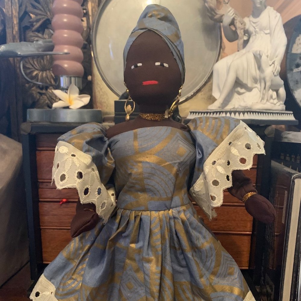 Beautiful Hand Made African Cloth Mammy Doll